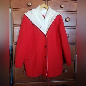 Vintage wool red coat